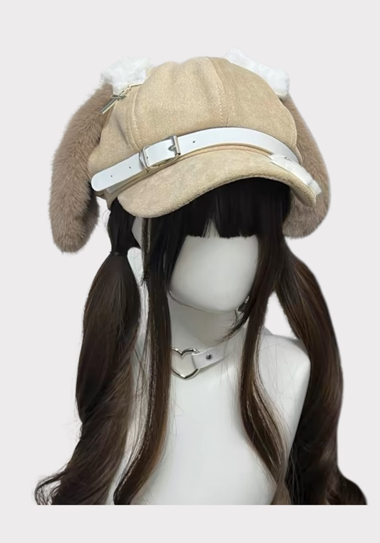 Brown Cap with Dog Ears