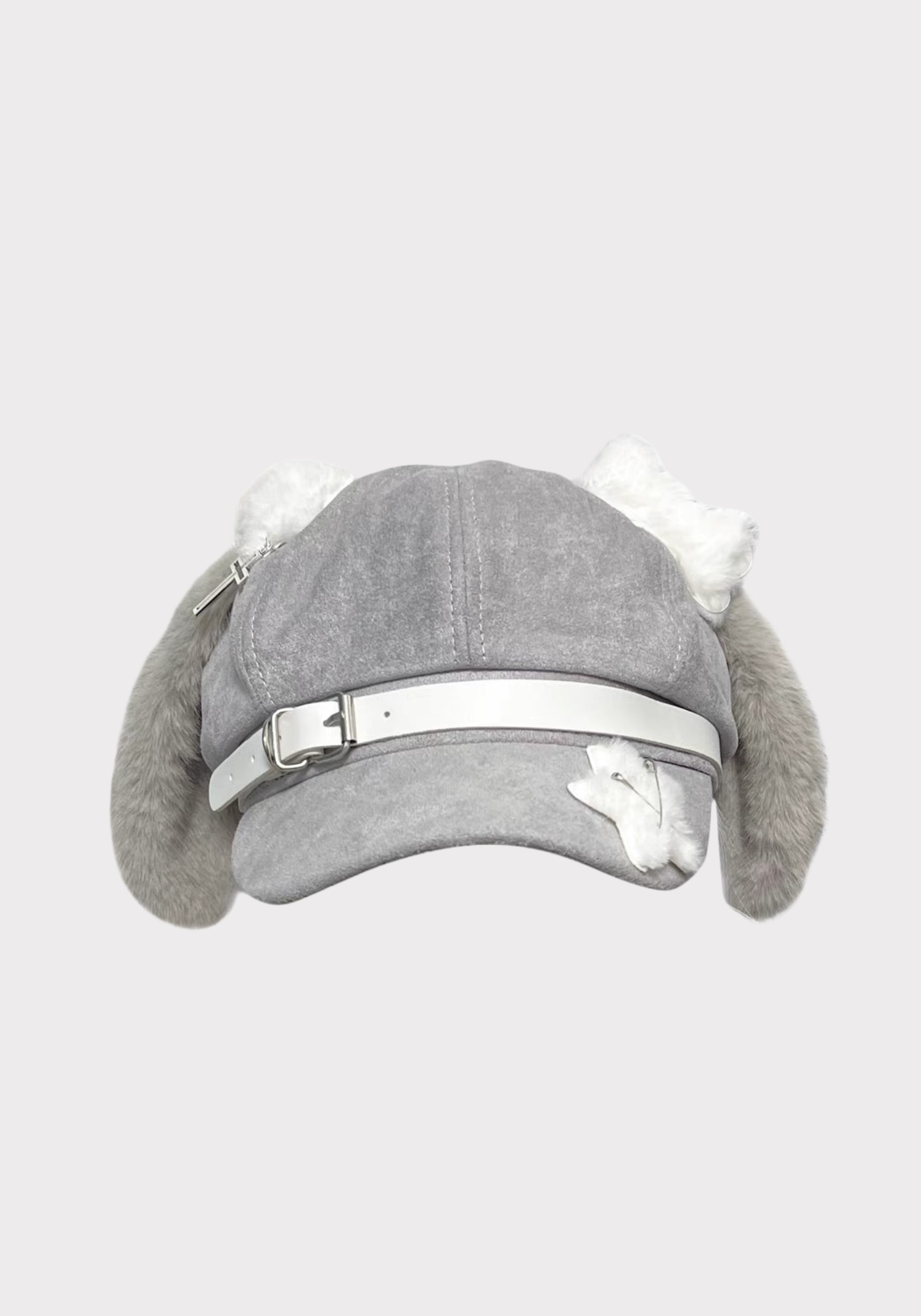 Gray Cap with Dog Ears