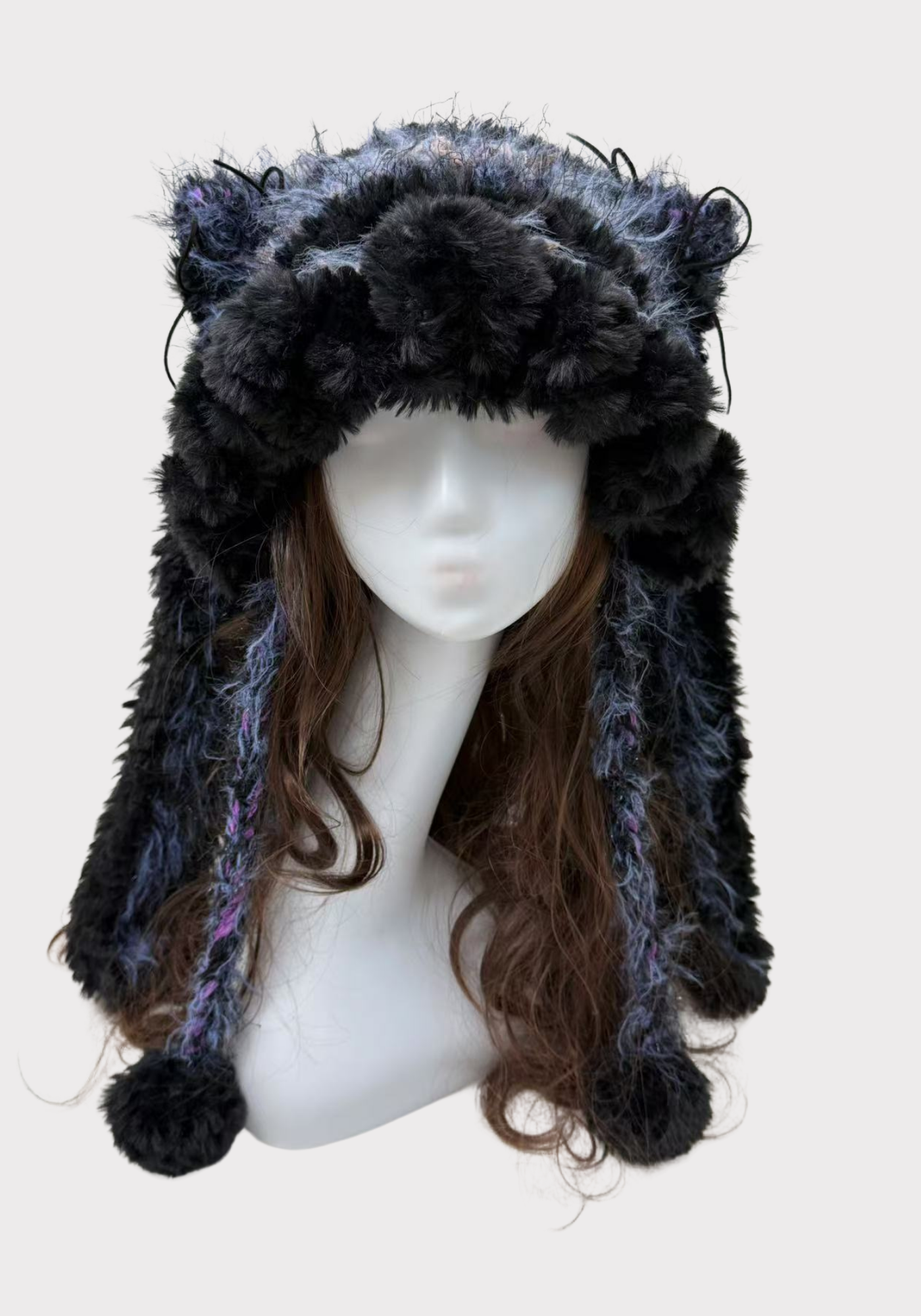 Black and Blue Bunny Ears Jellyfish Hat